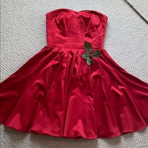 Vintage guess red satin dress